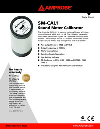 Thumbnail of document Data Sheet - SM-CAL1 Sound Meter Calibrator